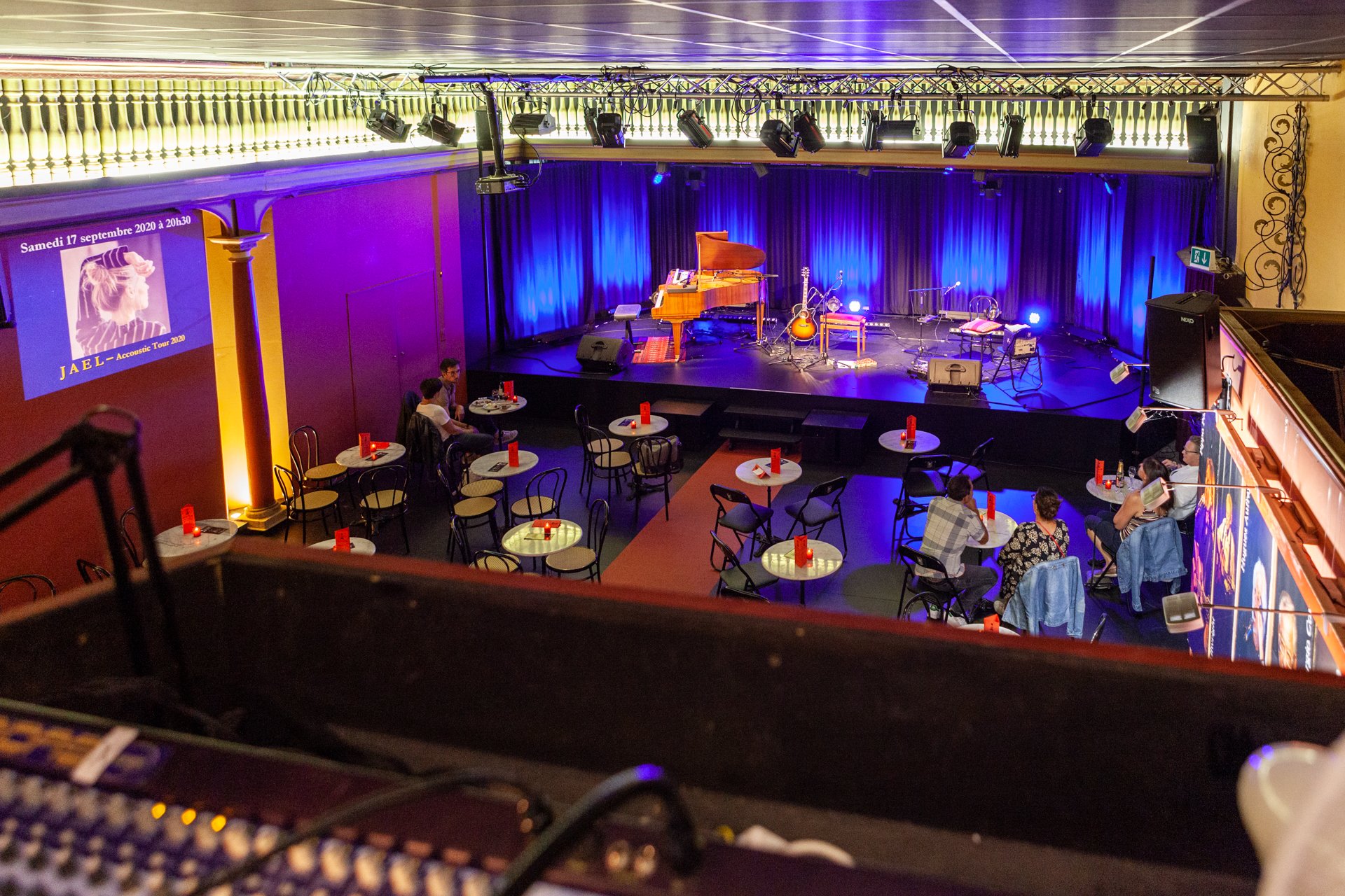 Vue depuis la régie